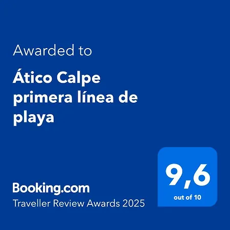 Atico Primera Linea De Playa Calpe